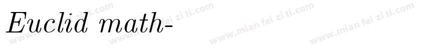 Euclid math字体转换